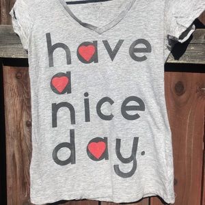HAVE A NICE DAY v-neck tee